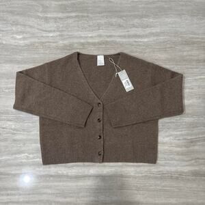 Negative cashmere cardi in mink